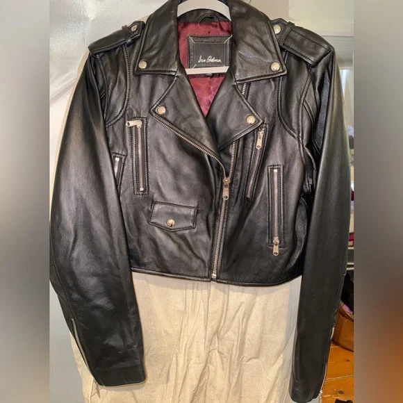 NWOT 100% Leather Crop Moto Jacket 🤘🎸🖤❤️‍🔥 - Picture 3 of 4